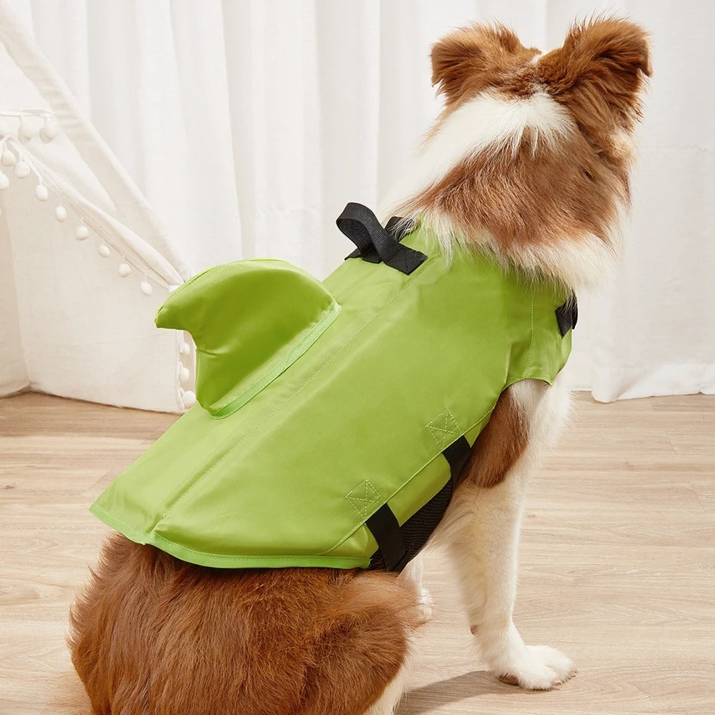 gilet de sauvetage pour chien vert solide