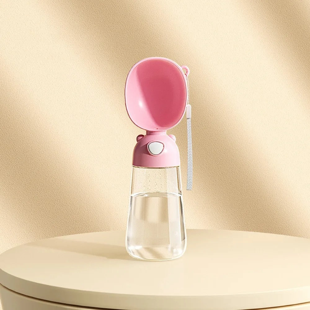 gourde pour chien rose boire