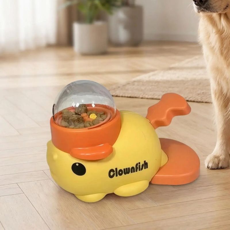 jouet chien jaune poisson