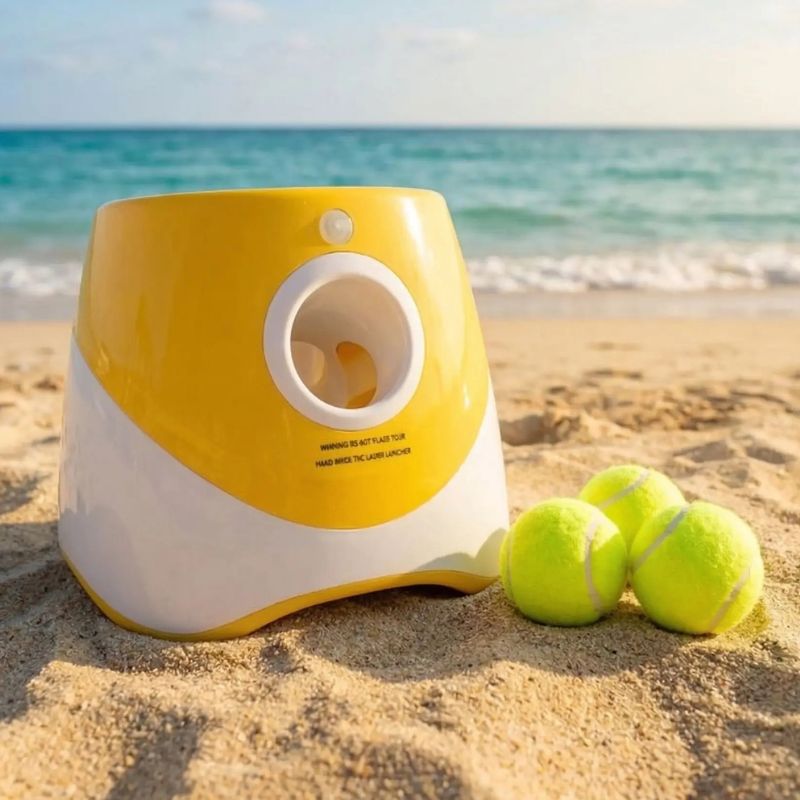 lanceur de balle pour chien orange jeu