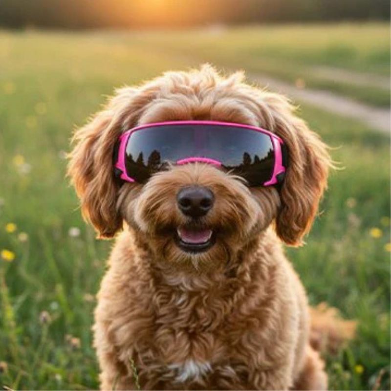 lunette pour chien rose design