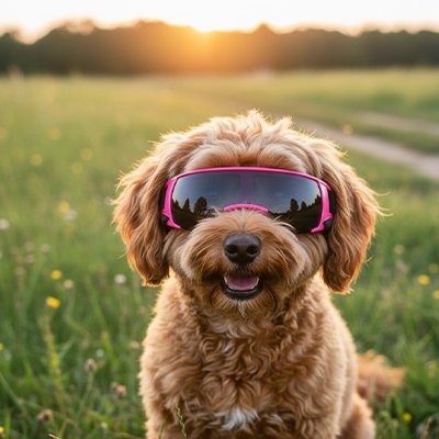 lunette pour chien rose