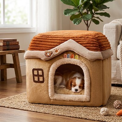 Niche Chien brun design