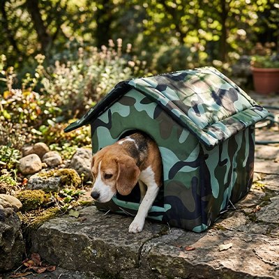 niche chien exterieur vert