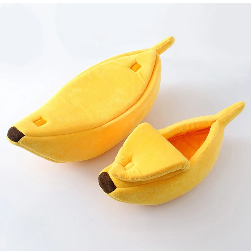 panier chien banane jaune