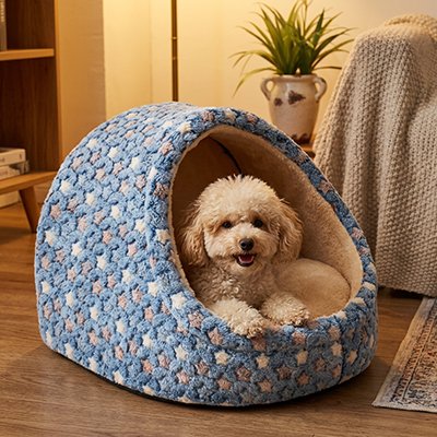 Panier pour Chien bleu solide