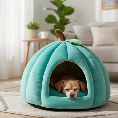 panier pour chien bleu turquoise