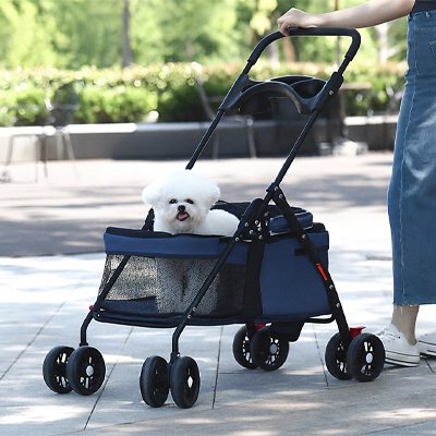 Poussette pour Chien bleu design