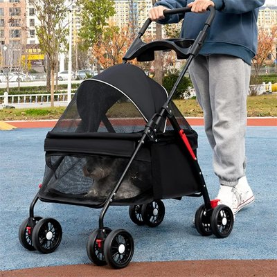 Poussette pour Chien confortable noir