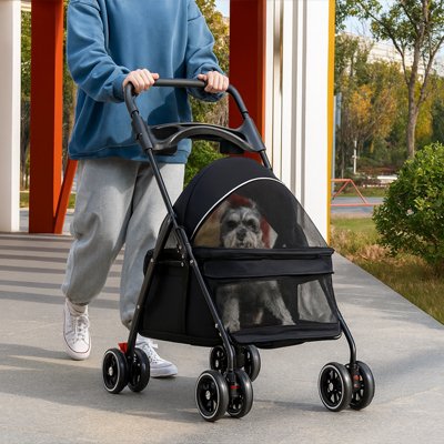 Poussette pour Chien noir solide