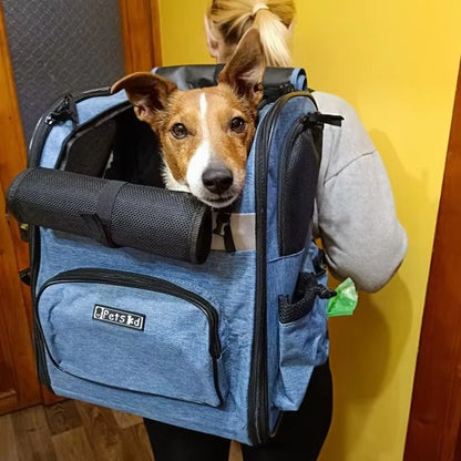 Sac de transport pour chien bleu taille