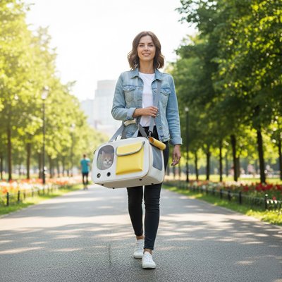 Sac de transport pour Chien jaune design