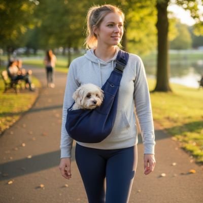 Sac transport pour Chien bleu solide